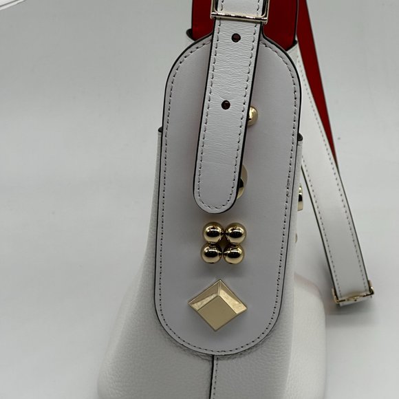 Christian Louboutin CARASKY Empire Leather Shoulder Crossbody Bucket Bag - Picture 8 of 16